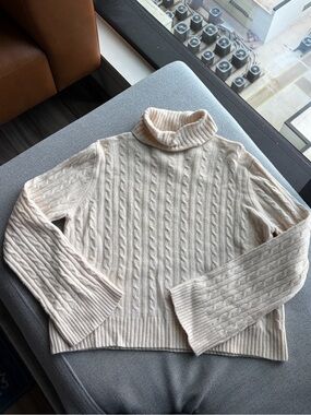 Jenni Kayne Cable Nell Turtleneck Ivory